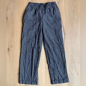 Maternity- Plaid elastic waist pants